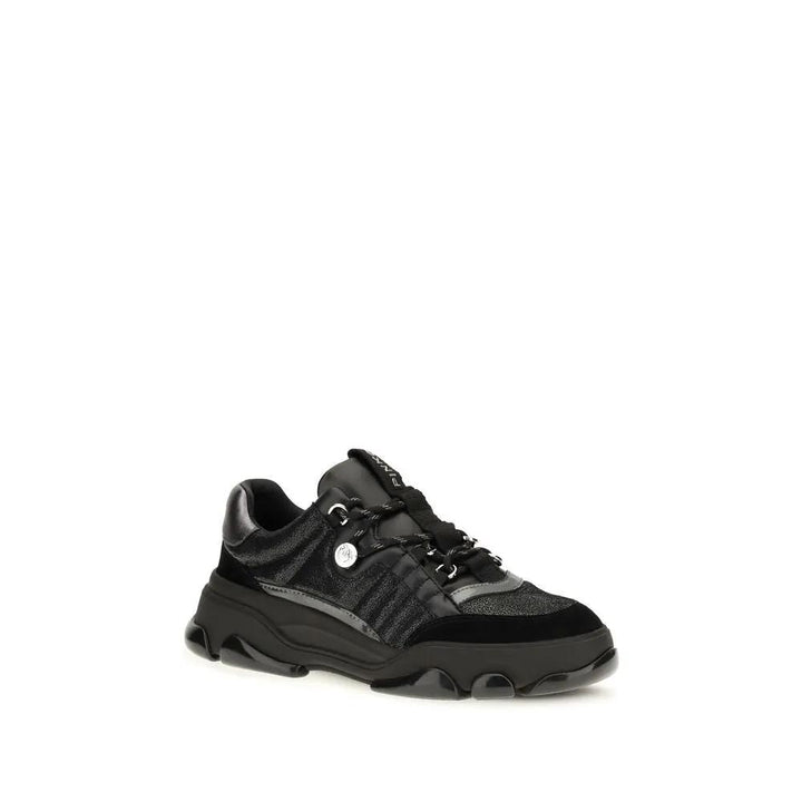 PINKO Sample Sale | PINKO Black Calf Leather Bos Taurus Chunky Sneakers - | Designer outlet