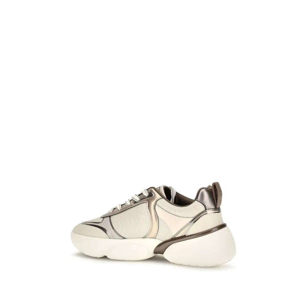 PINKO Sample Sale | PINKO Beige Calf Leather Bos Taurus Chunky Sneakers - | Designer outlet