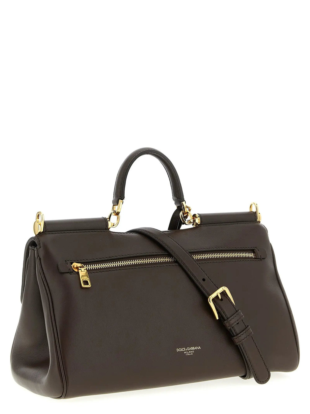Dolce & Gabbana Sample Sale | Dolce & Gabbana Brown Calfskin Crossbody Bag - | Designer outlet