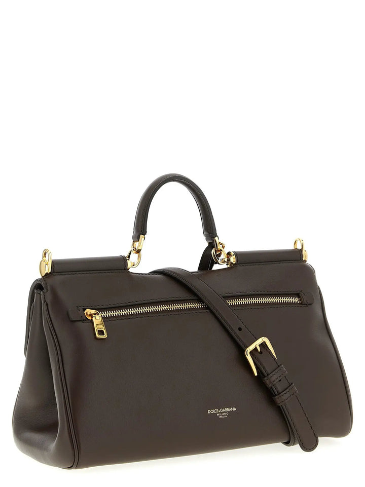 Dolce &amp; Gabbana Sample Sale | Dolce &amp; Gabbana Brown Calfskin Crossbody Bag - | Designer outlet