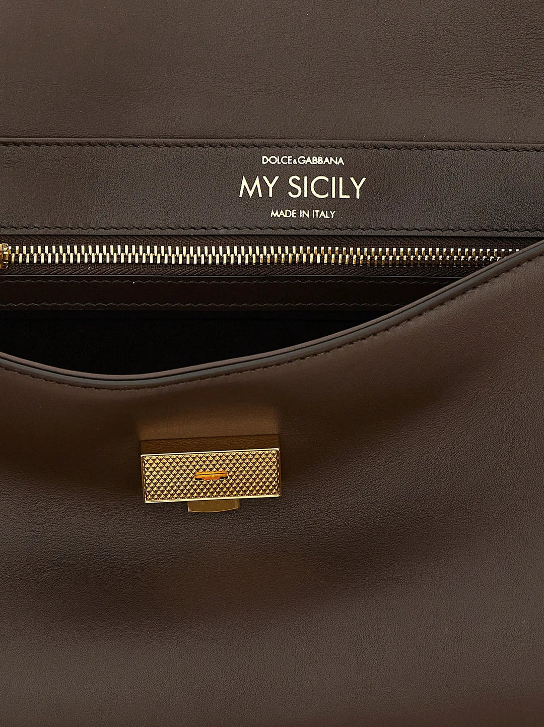 Dolce &amp; Gabbana Sample Sale | Dolce &amp; Gabbana Brown Calfskin Crossbody Bag - | Designer outlet