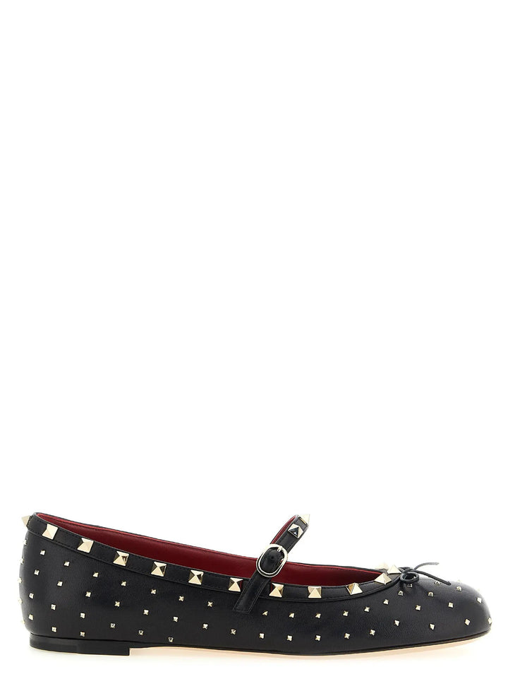 Valentino Garavani Sample Sale | Valentino Garavani Black Lamb Leather Ballet Flats - | Designer outlet