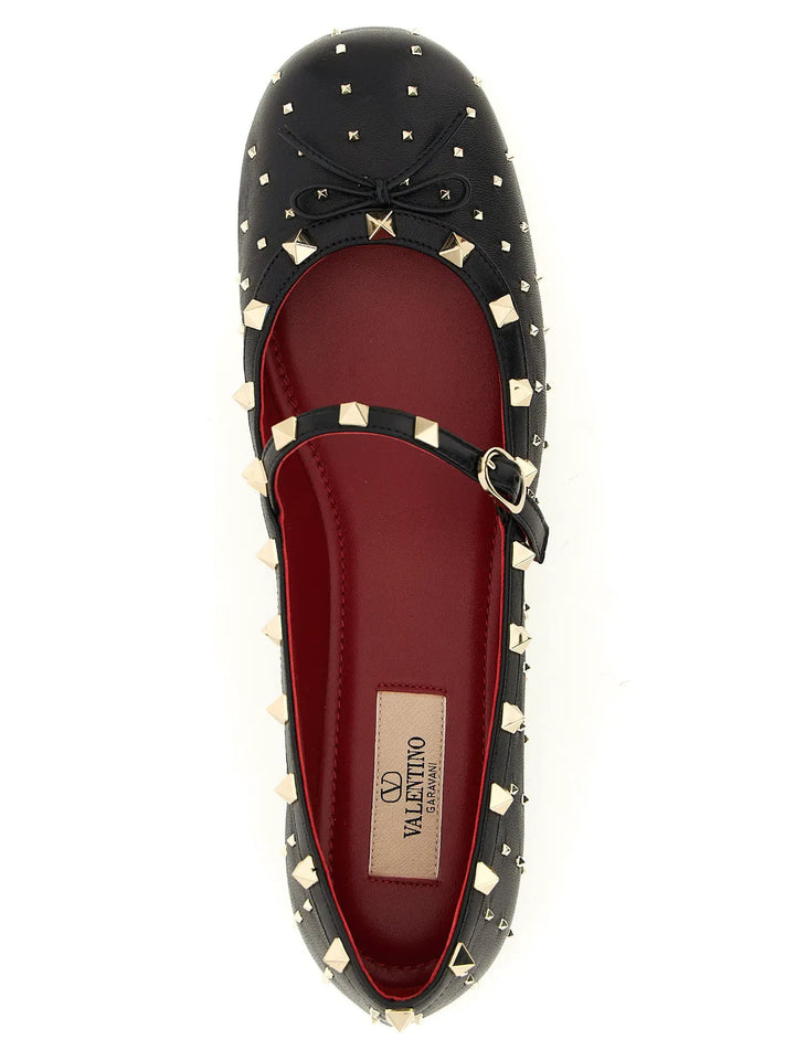 Valentino Garavani Sample Sale | Valentino Garavani Black Lamb Leather Ballet Flats - | Designer outlet