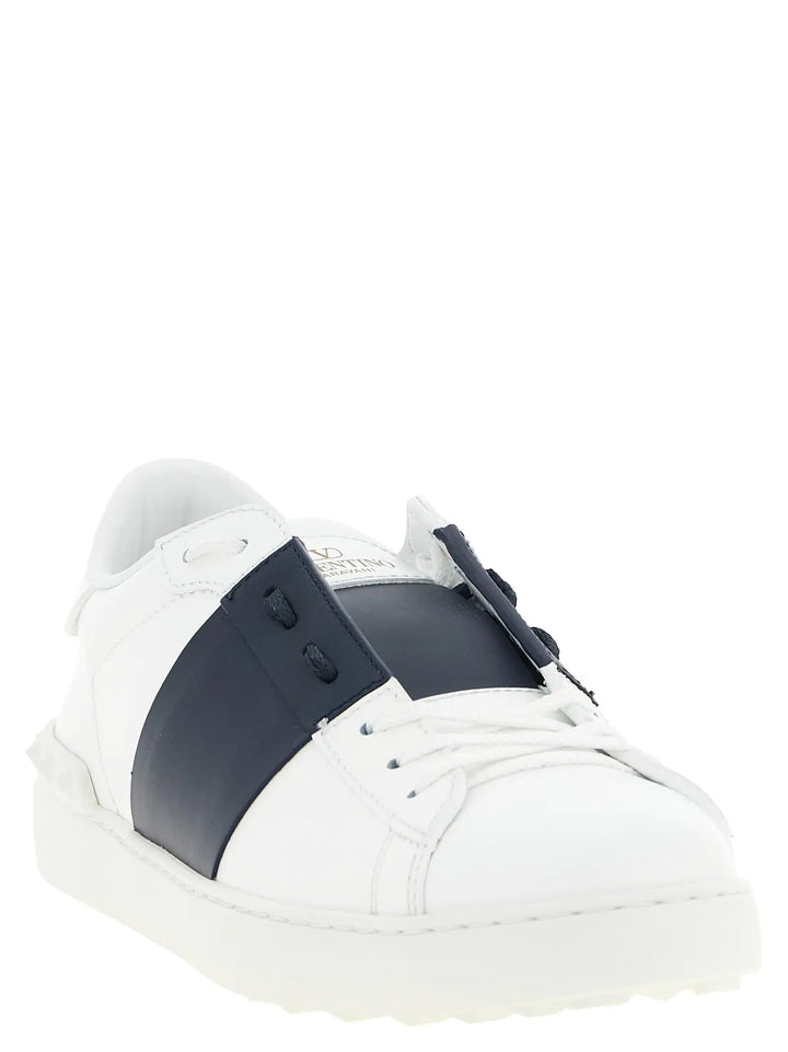 Valentino Garavani Sample Sale | Valentino Garavani Blue Calfskin Low Top Sneakers - | Designer outlet