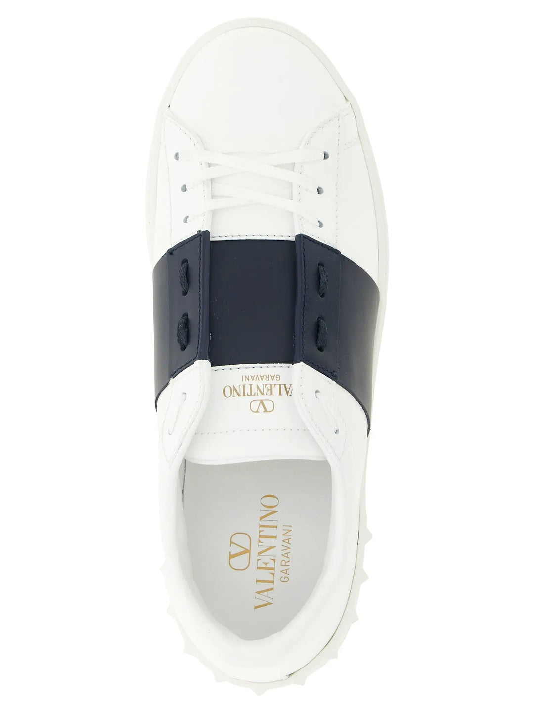Valentino Garavani Sample Sale | Valentino Garavani Blue Calfskin Low Top Sneakers - | Designer outlet