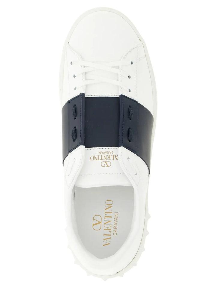 Valentino Garavani Sample Sale | Valentino Garavani Blue Calfskin Low Top Sneakers - | Designer outlet