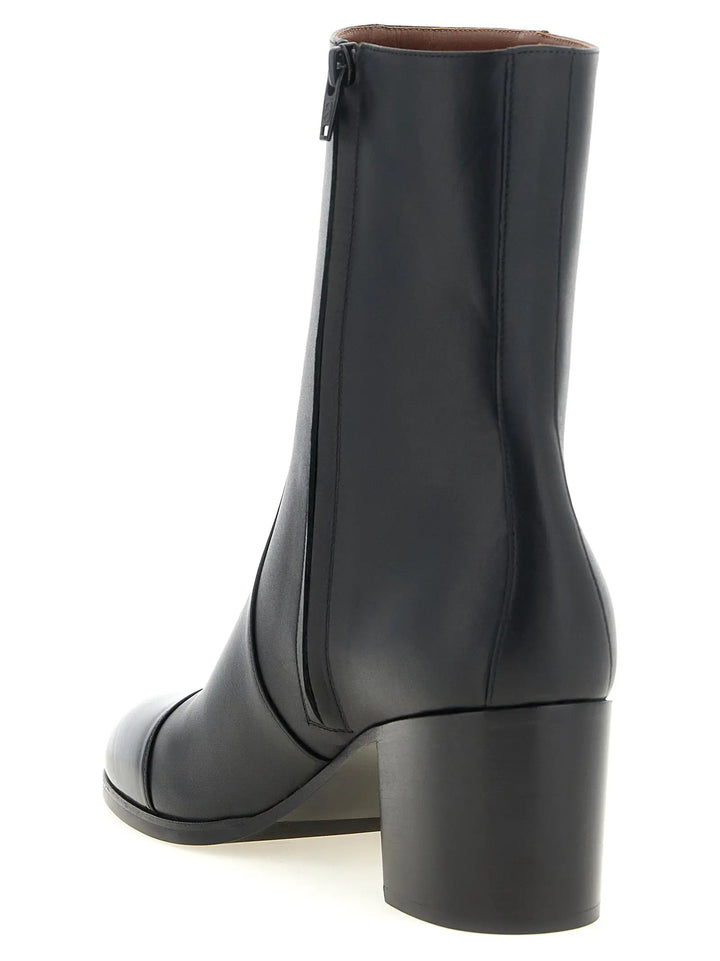 Valentino Garavani Sample Sale | Valentino Garavani Black Calfskin Ankle Boots - | Designer outlet