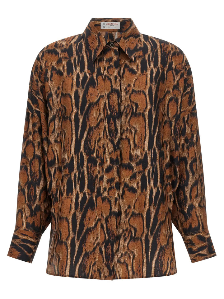 Alberto Biani Sample Sale | Alberto Biani Brown Silk Blouse - | Designer outlet