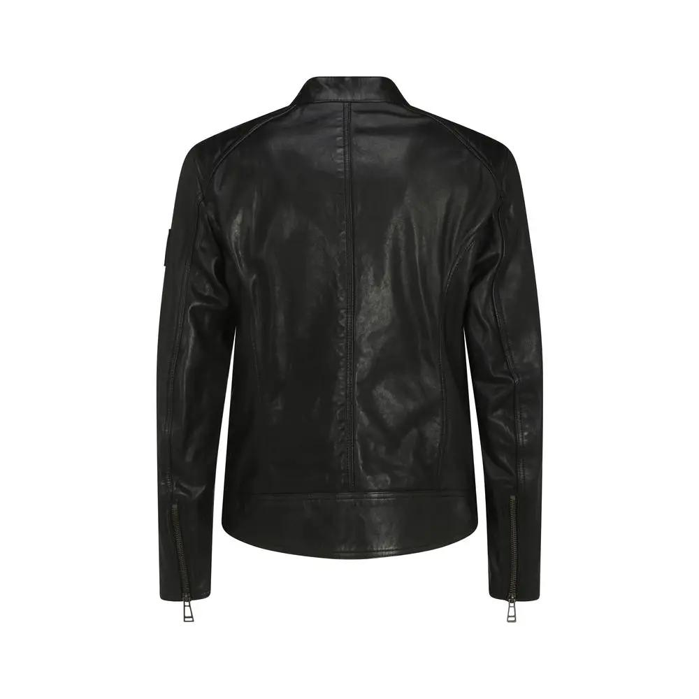 Belstaff Sample Sale | Belstaff Black Lamb Ovis Aries Leather Jacket - | Designer outlet