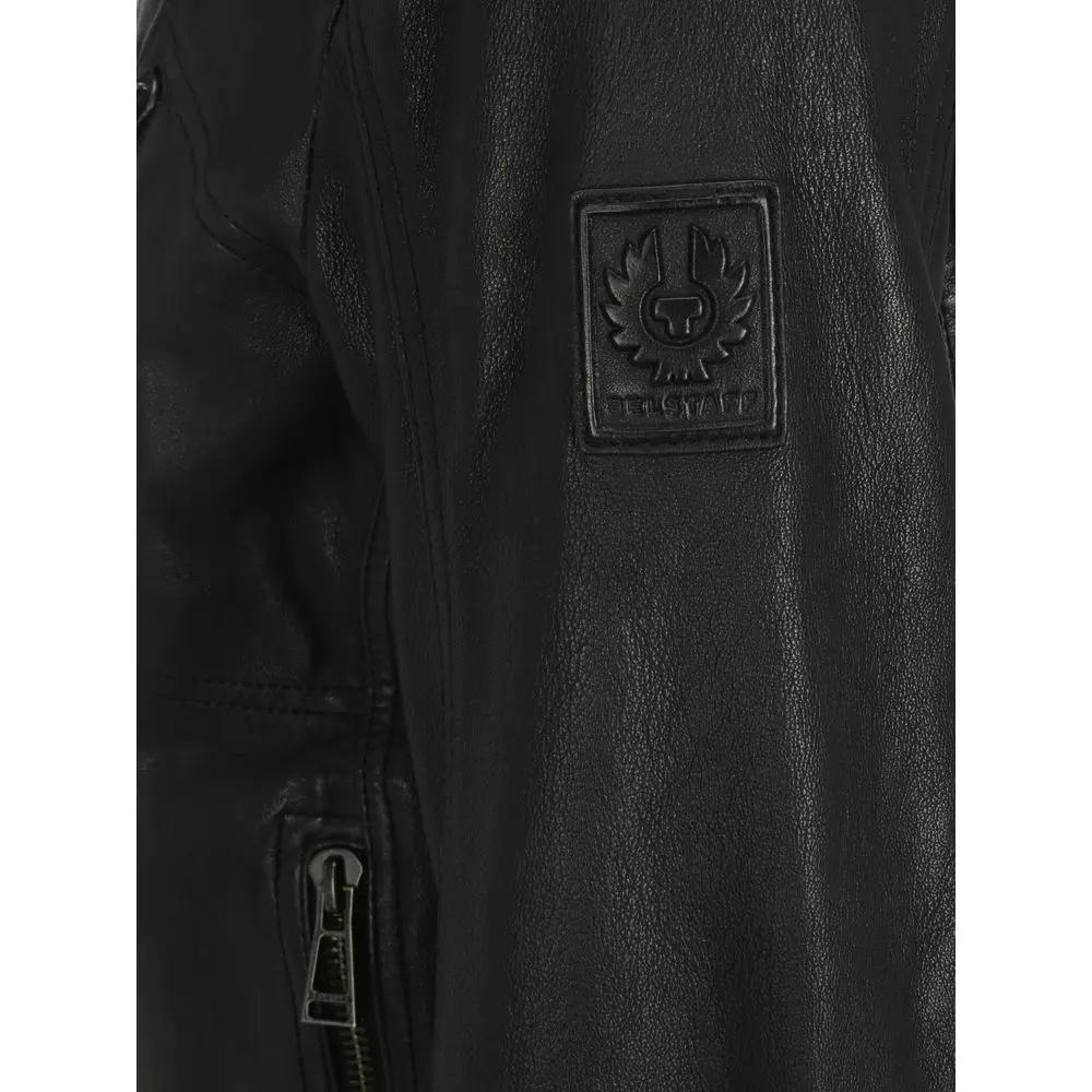 Belstaff Sample Sale | Belstaff Black Lamb Ovis Aries Leather Jacket - | Designer outlet