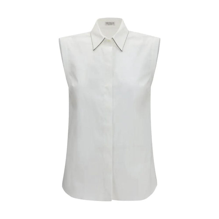 Brunello Cucinelli Sample Sale | Brunello Cucinelli White Cotton Shirt - | Designer outlet
