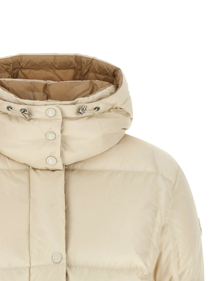 Moncler Sample Sale | Moncler White Polyamide Full-Length Jacket - | Designer outlet