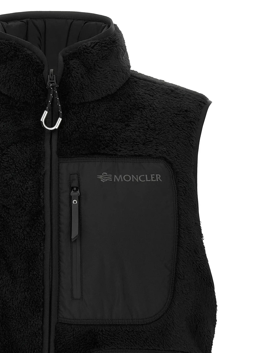 Moncler Sample Sale | Moncler Black Polyester Sleeveless Jacket - | Designer outlet