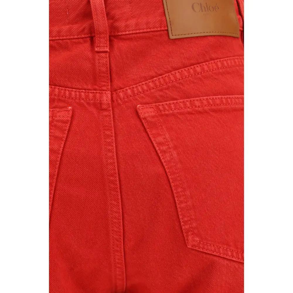 Chloé Sample Sale | Chloé Red Cotton Casual Pants - | Designer outlet