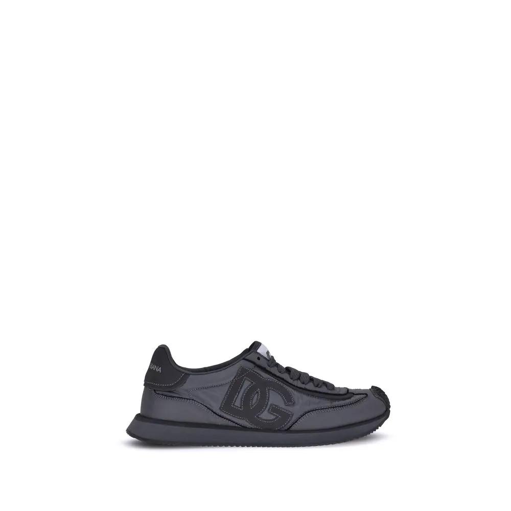 Dolce & Gabbana Sample Sale | Dolce & Gabbana Black Fabric Athletic Sneakers - | Designer outlet