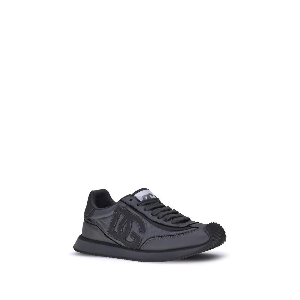 Dolce & Gabbana Sample Sale | Dolce & Gabbana Black Fabric Athletic Sneakers - | Designer outlet
