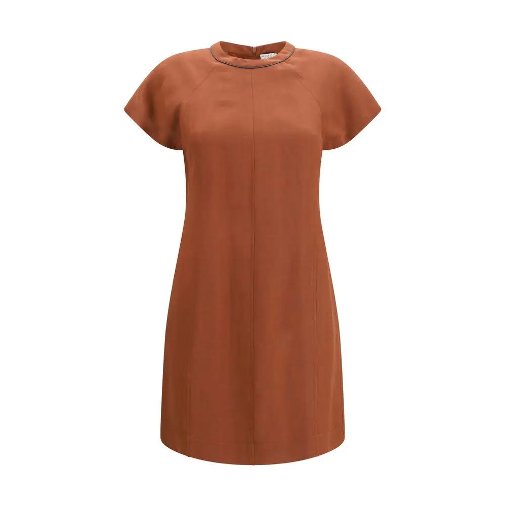 Brunello Cucinelli Sample Sale | Brunello Cucinelli Brown Viscose Casual Dress - | Designer outlet