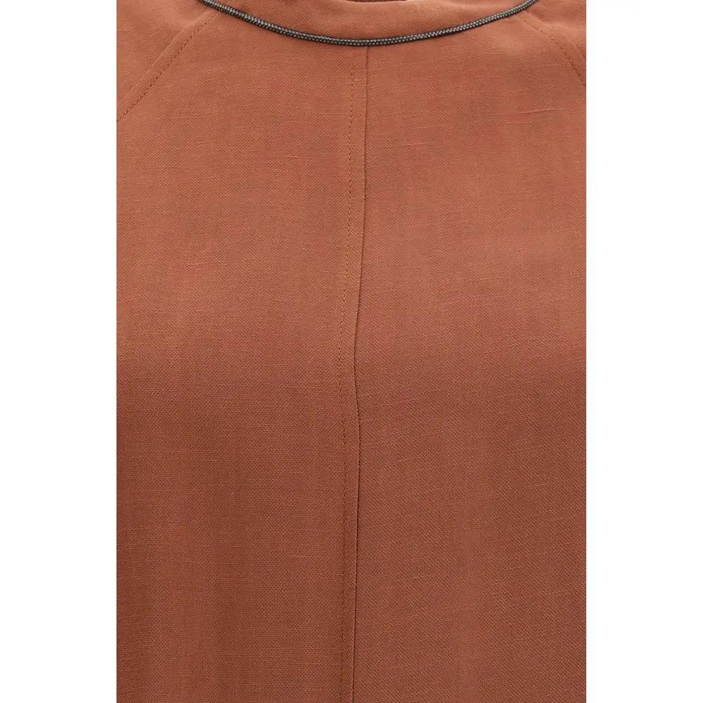 Brunello Cucinelli Sample Sale | Brunello Cucinelli Brown Viscose Casual Dress - | Designer outlet