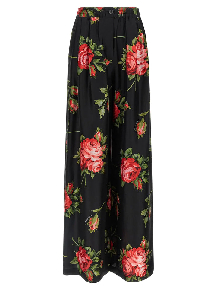 Dolce &amp; Gabbana Sample Sale | Dolce &amp; Gabbana Black Silk Pants - | Designer outlet
