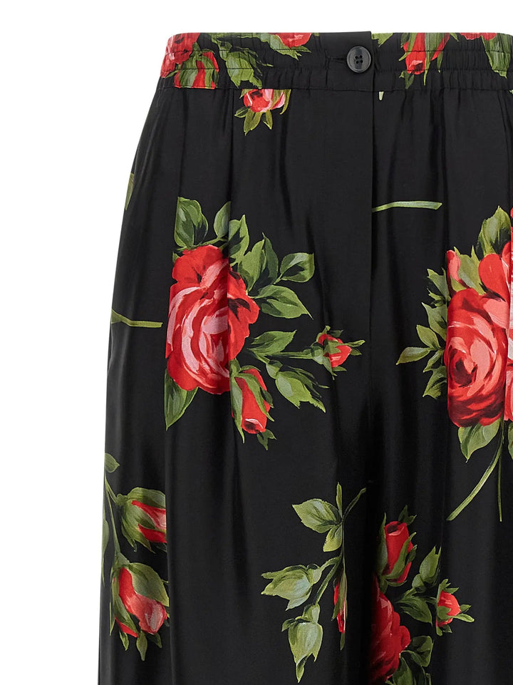 Dolce &amp; Gabbana Sample Sale | Dolce &amp; Gabbana Black Silk Pants - | Designer outlet