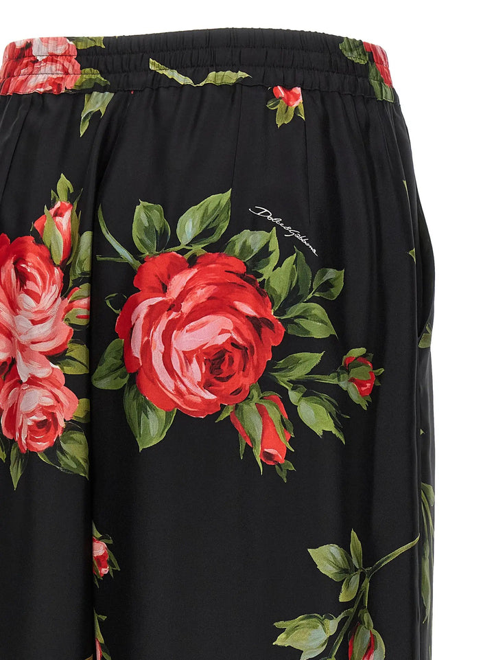 Dolce &amp; Gabbana Sample Sale | Dolce &amp; Gabbana Black Silk Pants - | Designer outlet
