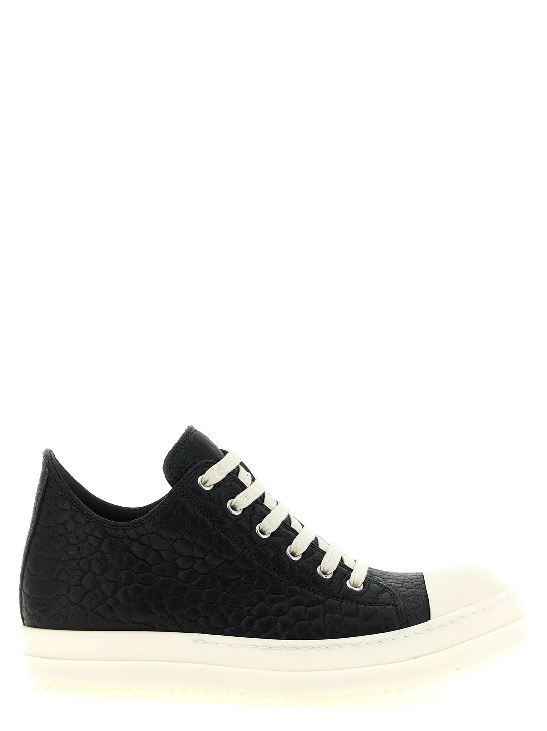 Rick Owens Sample Sale | Rick Owens Bicolor Lamb Leather Low Top Sneakers - | Designer outlet