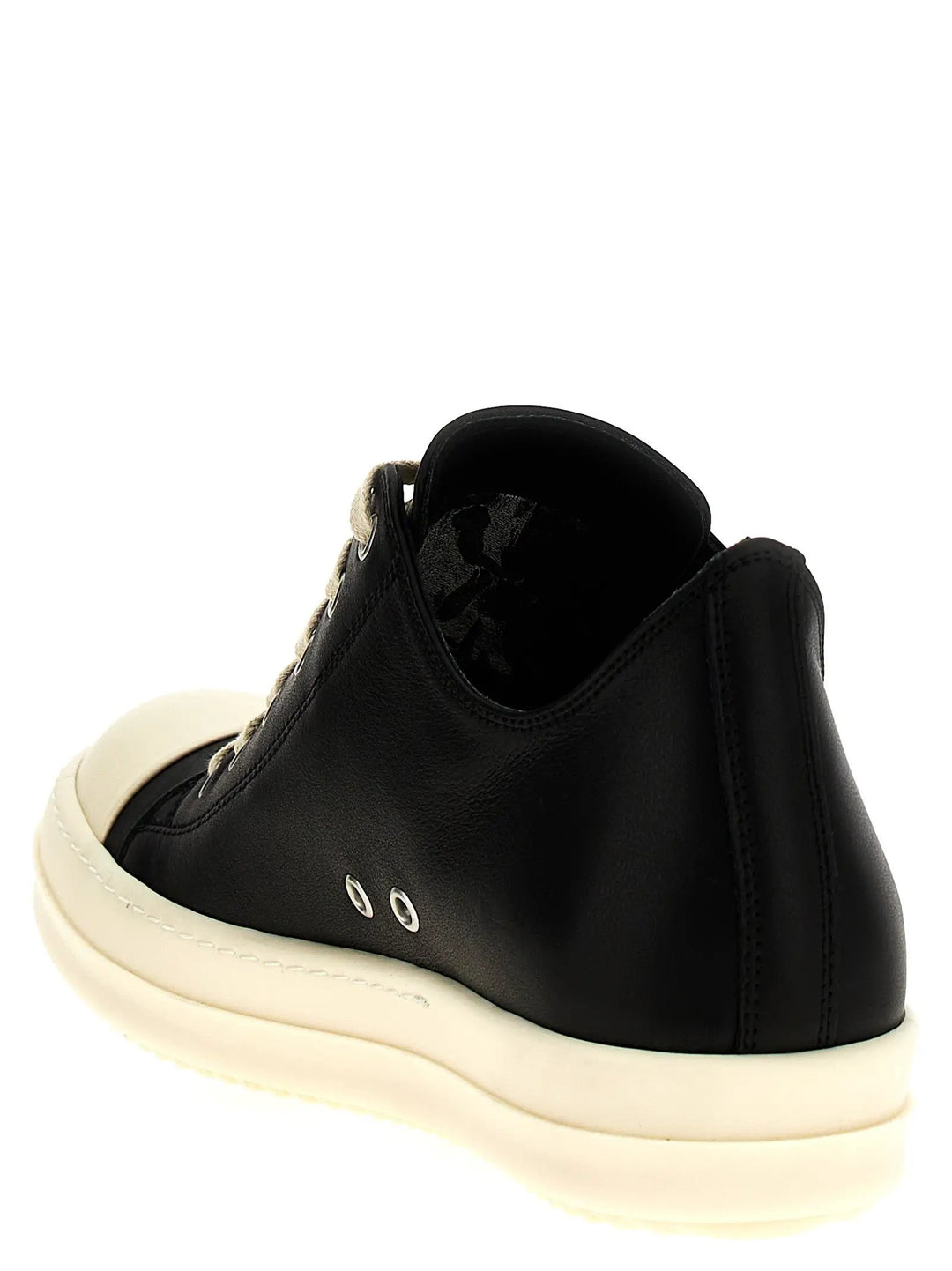 Rick Owens Sample Sale | Rick Owens Bicolor Calfskin Low Top Sneakers - | Designer outlet