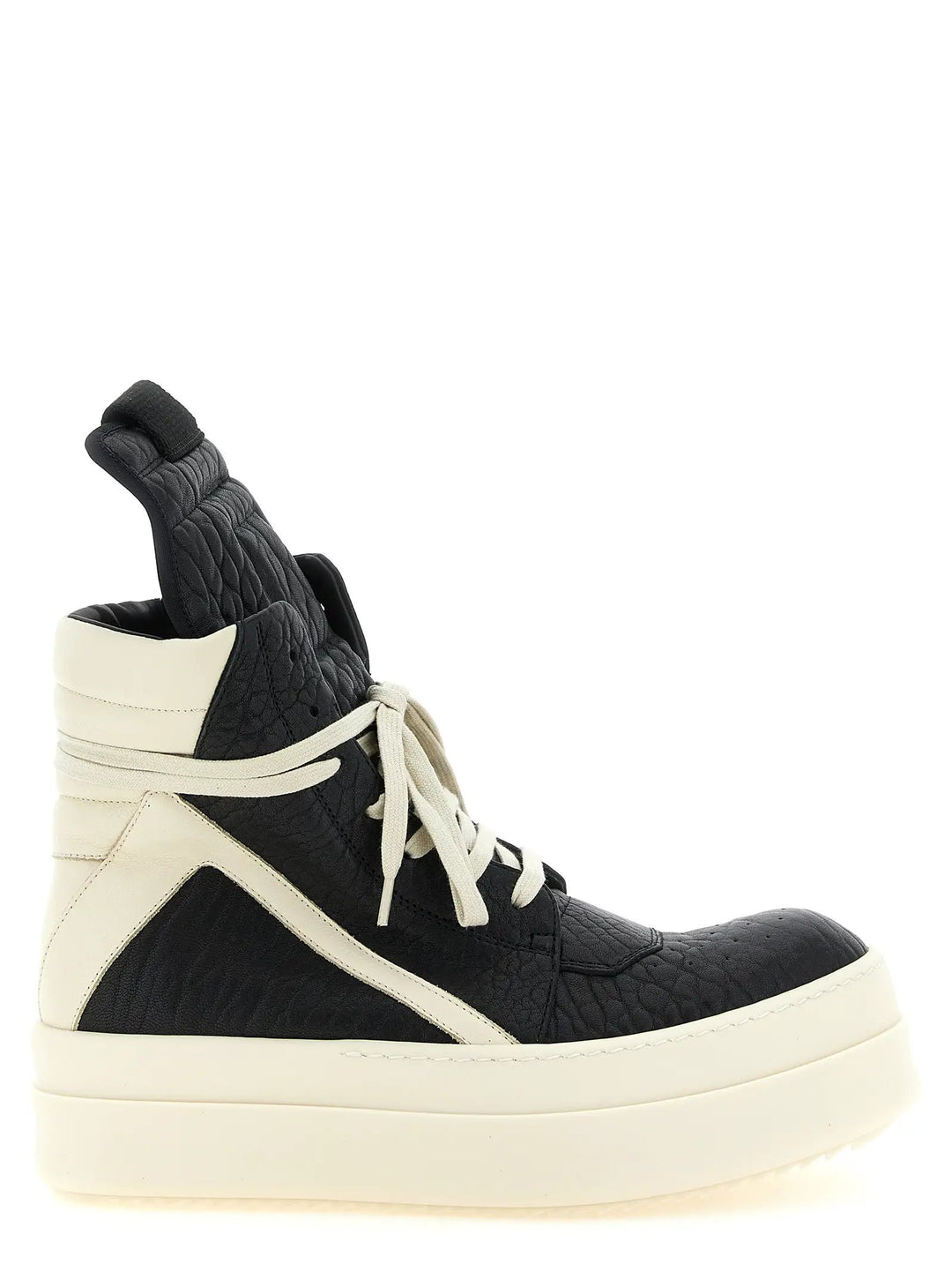 Rick Owens Sample Sale | Rick Owens Bicolor Lamb Leather Athletic Sneakers - | Designer outlet