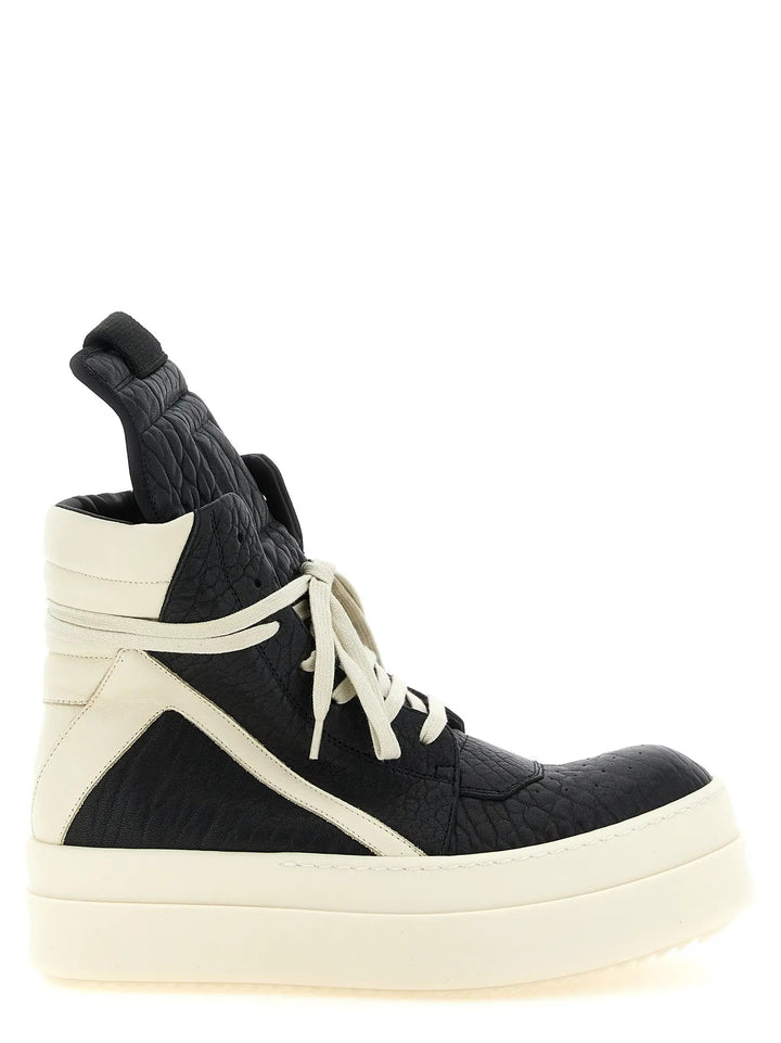 Rick Owens Sample Sale | Rick Owens Bicolor Lamb Leather Athletic Sneakers - | Designer outlet