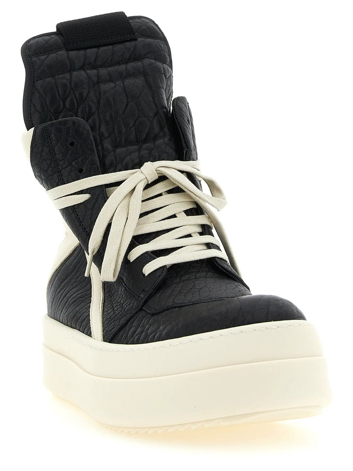 Rick Owens Sample Sale | Rick Owens Bicolor Lamb Leather Athletic Sneakers - | Designer outlet