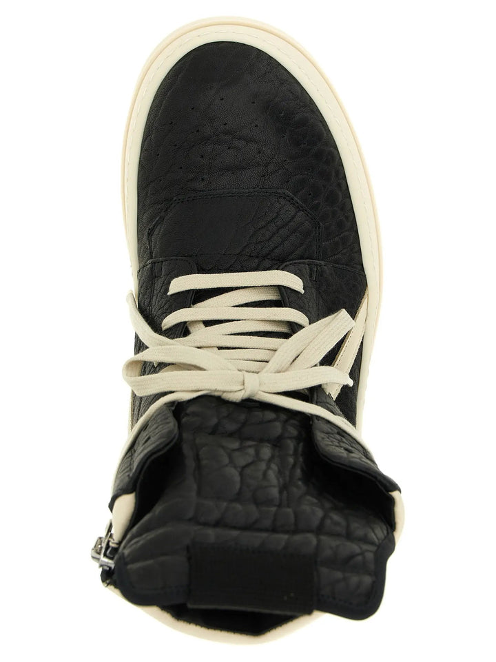 Rick Owens Sample Sale | Rick Owens Bicolor Lamb Leather Athletic Sneakers - | Designer outlet