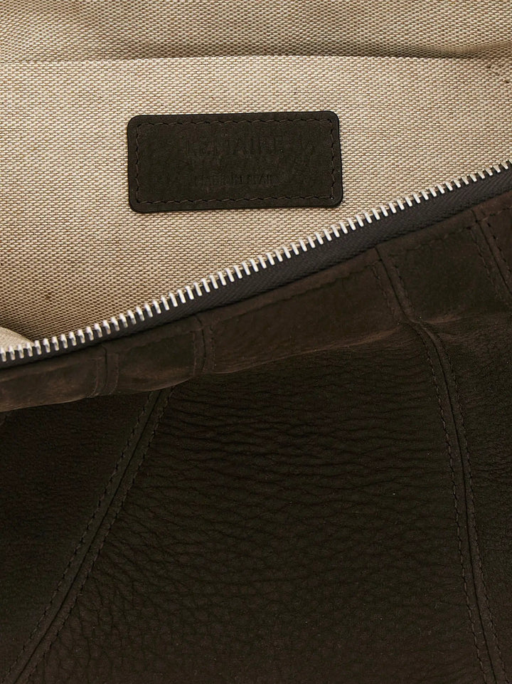 Lemaire Sample Sale | Lemaire Brown Lamb Leather Shoulder Bag - | Designer outlet