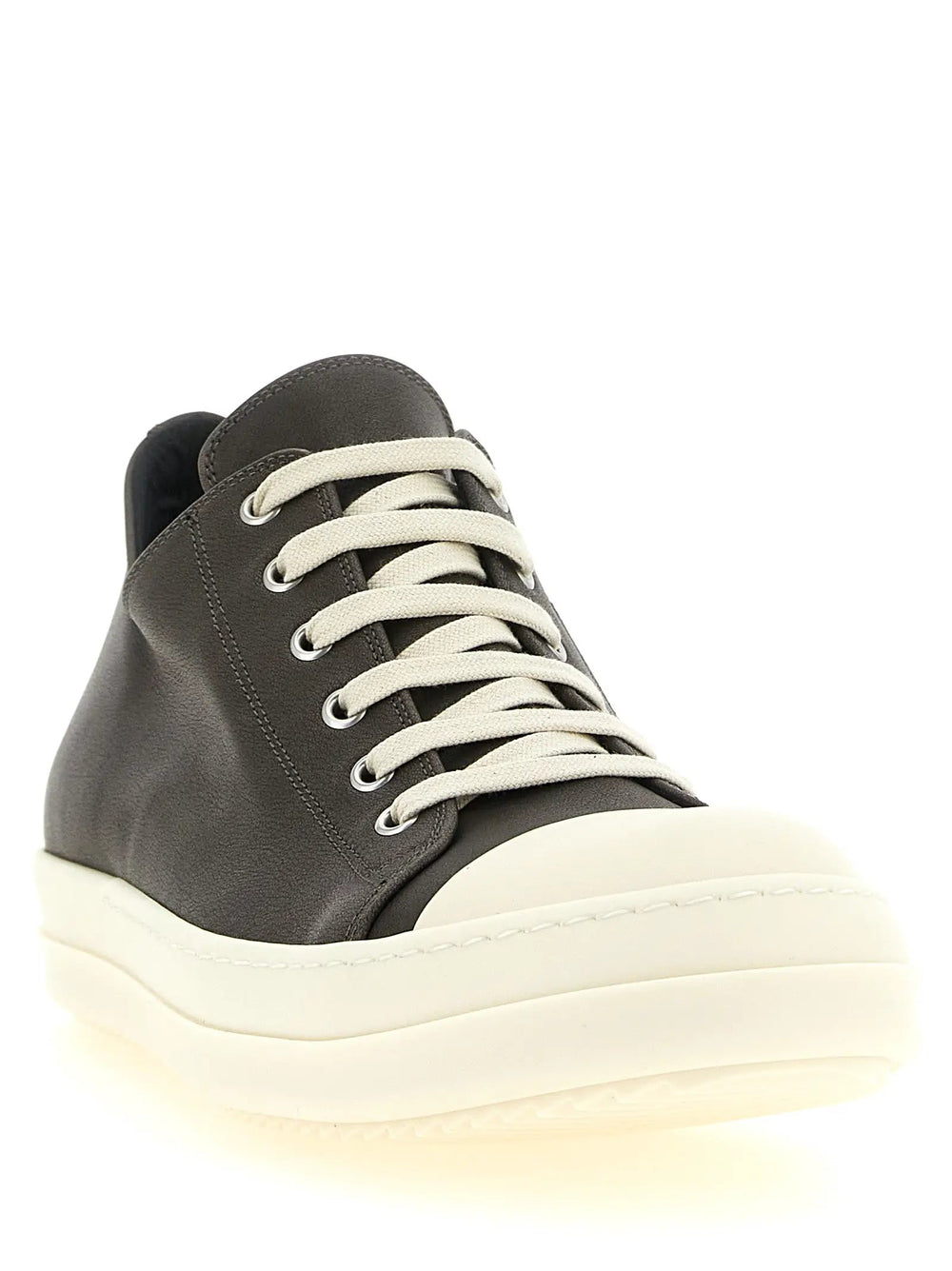 Rick Owens Sample Sale | Rick Owens Black Calfskin Low Top Sneakers - | Designer outlet