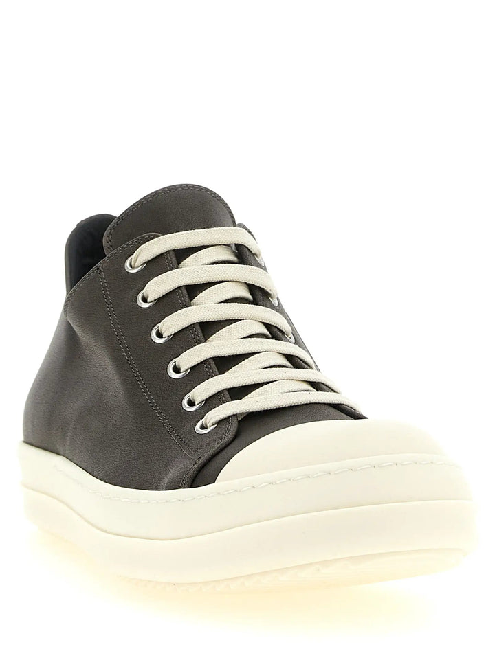 Rick Owens Sample Sale | Rick Owens Black Calfskin Low Top Sneakers - | Designer outlet