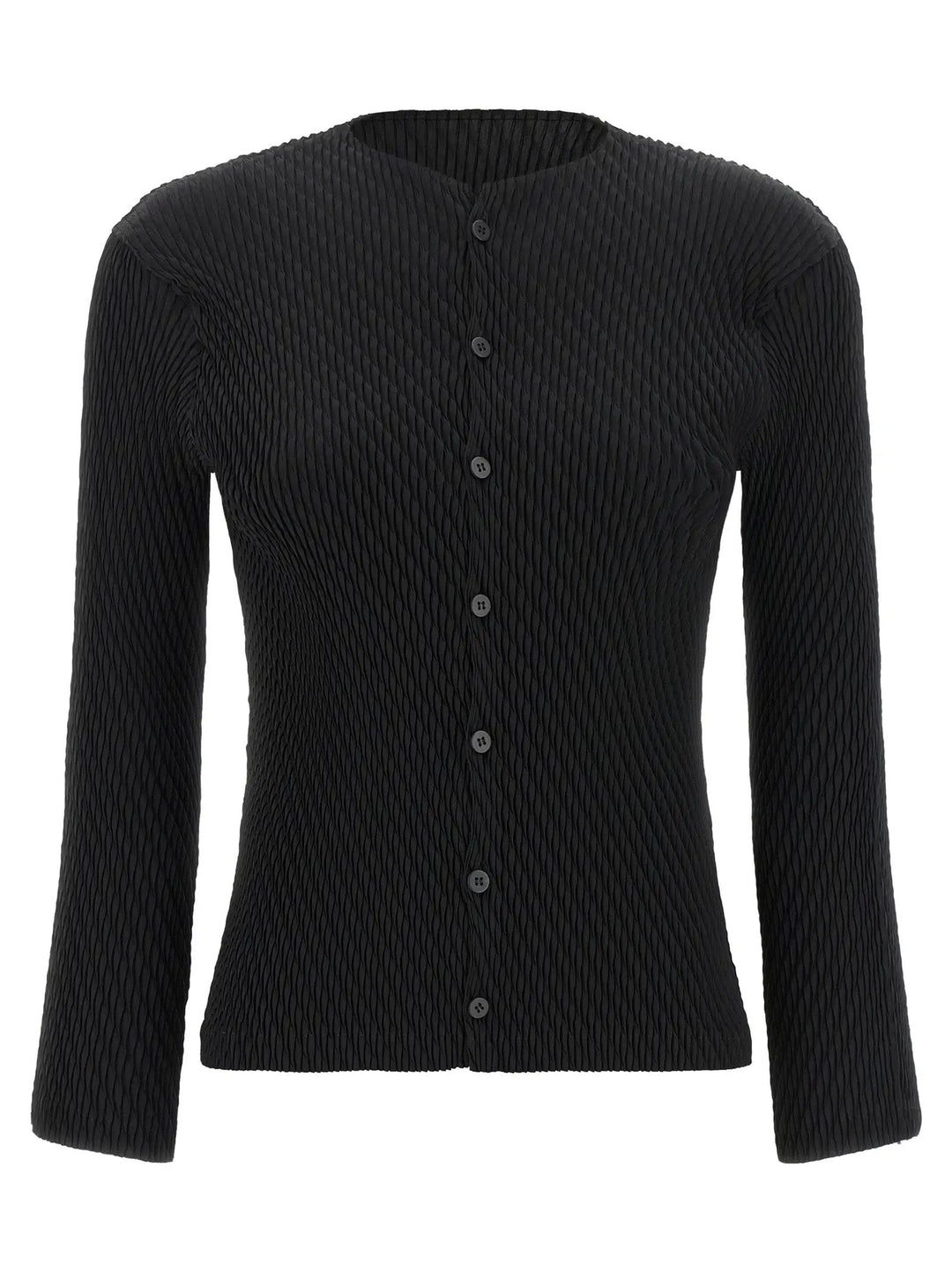 Issey Miyake Sample Sale | Issey Miyake Black Polyester Cardigan - | Designer outlet