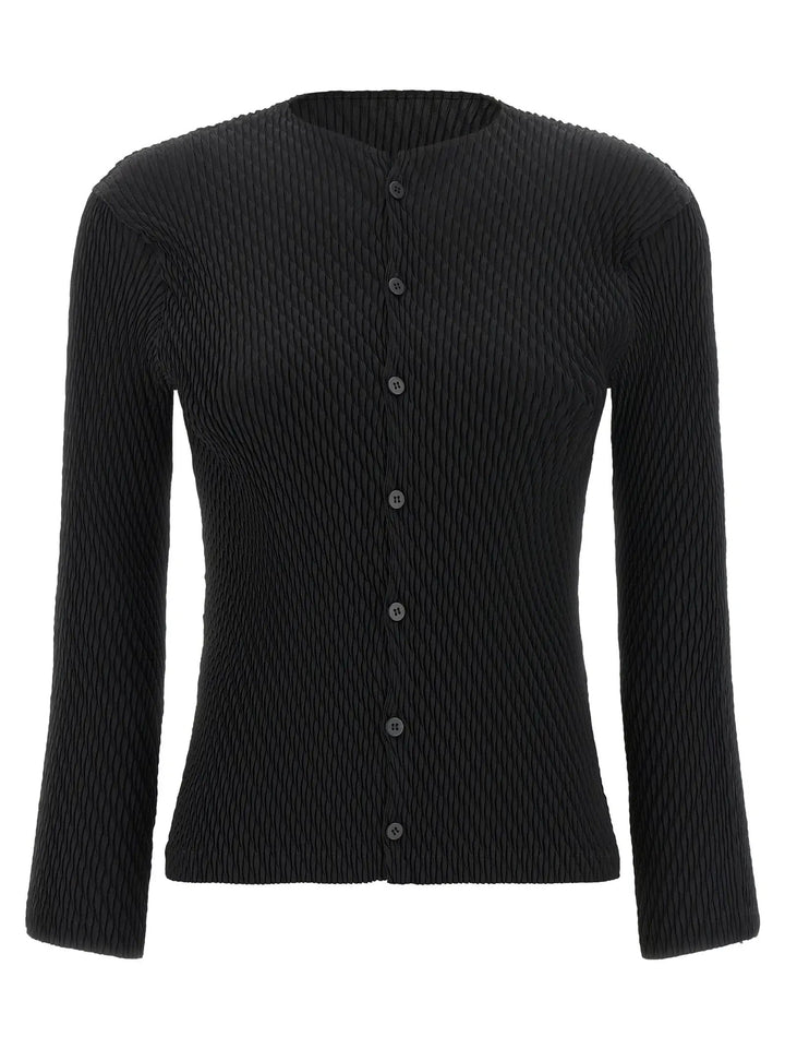 Issey Miyake Sample Sale | Issey Miyake Black Polyester Cardigan - | Designer outlet