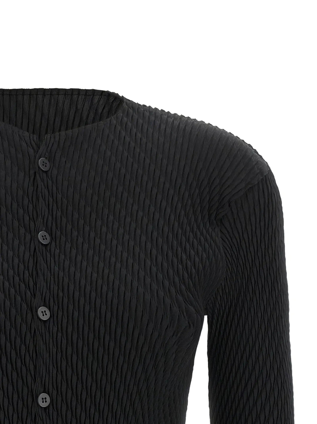Issey Miyake Sample Sale | Issey Miyake Black Polyester Cardigan - | Designer outlet