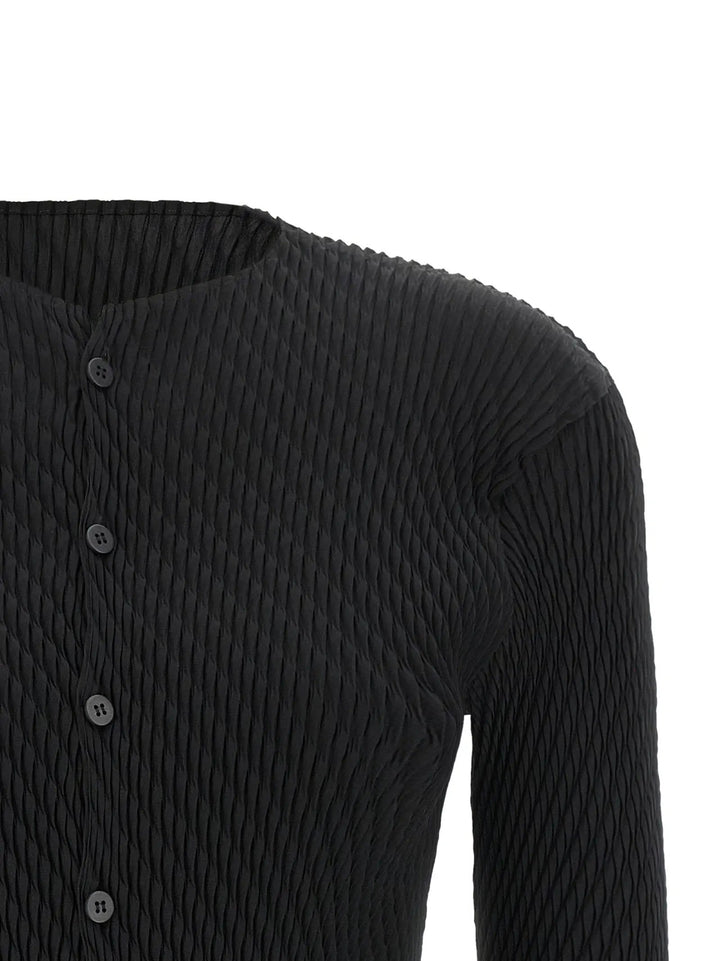 Issey Miyake Sample Sale | Issey Miyake Black Polyester Cardigan - | Designer outlet