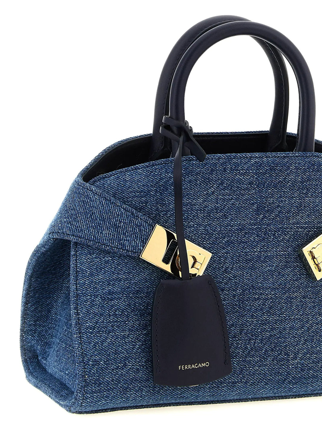 Ferragamo Sample Sale | Ferragamo Blue Fabric Handbag - | Designer outlet