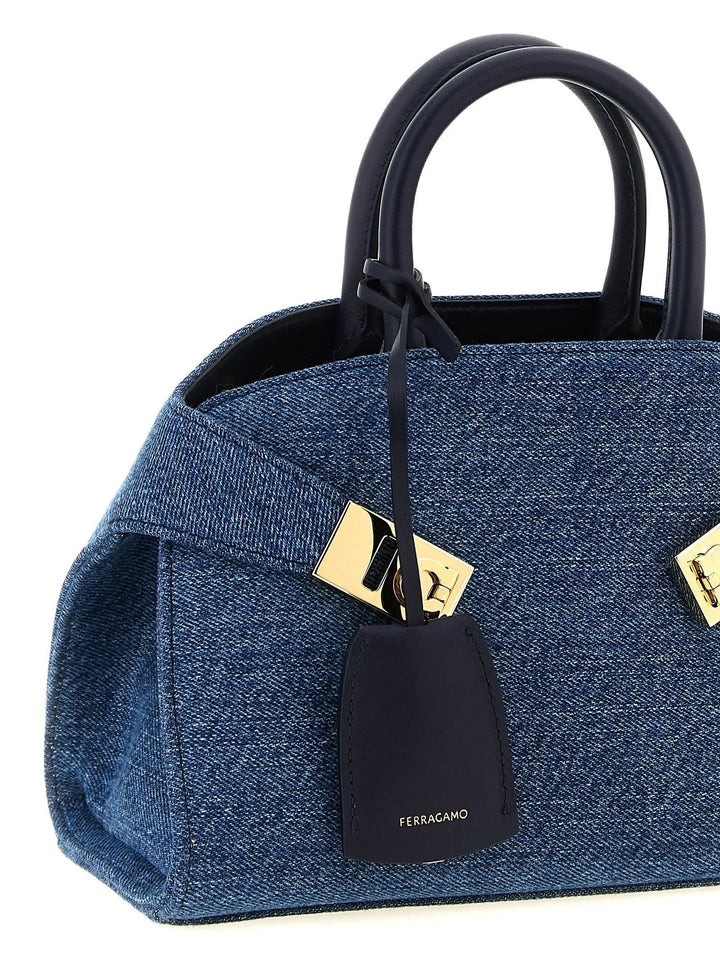 Ferragamo Sample Sale | Ferragamo Blue Fabric Handbag - | Designer outlet