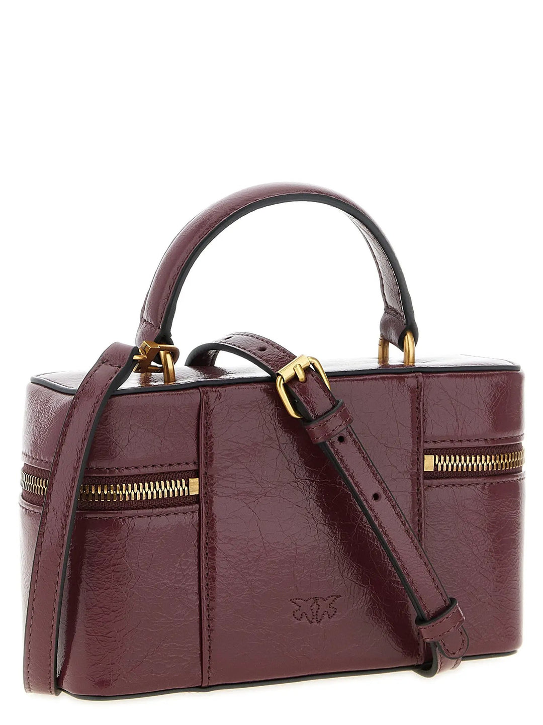 PINKO Sample Sale | PINKO Bordeaux Calfskin Crossbody Bag - | Designer outlet