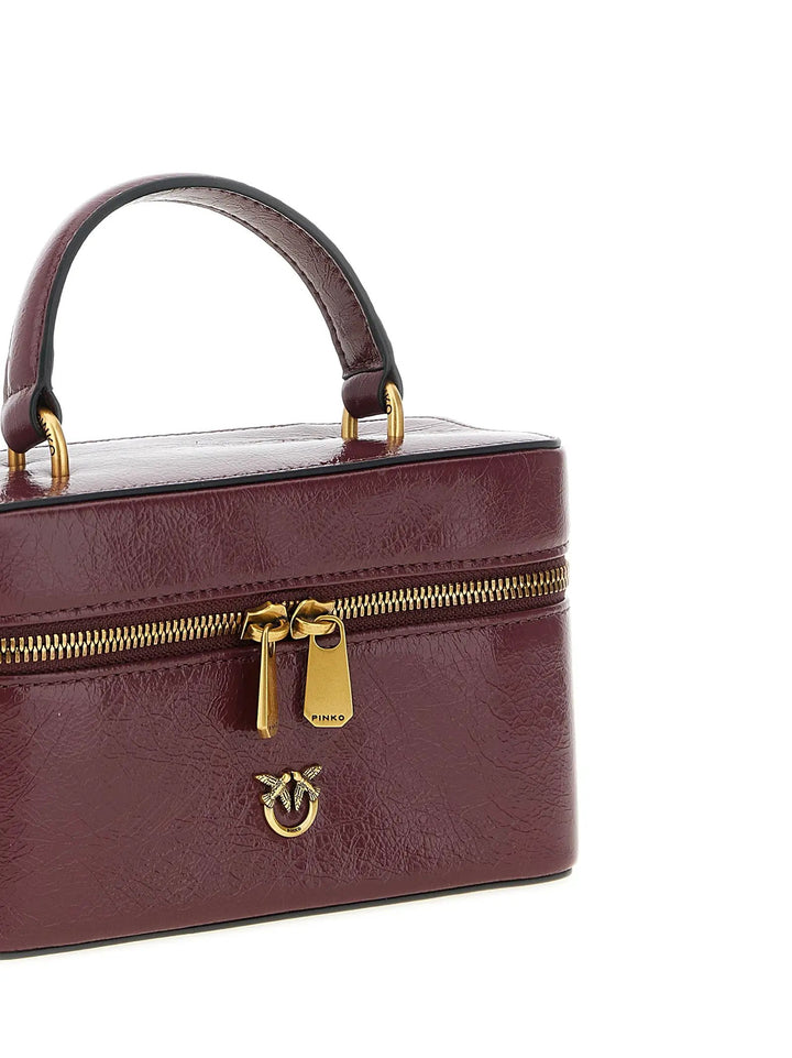 PINKO Sample Sale | PINKO Bordeaux Calfskin Crossbody Bag - | Designer outlet