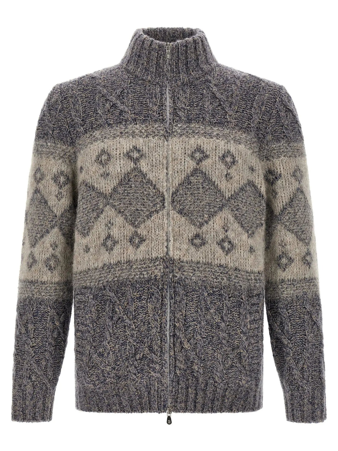 Brunello Cucinelli Sample Sale | Brunello Cucinelli Gray Virgin Wool Cardigan - | Designer outlet