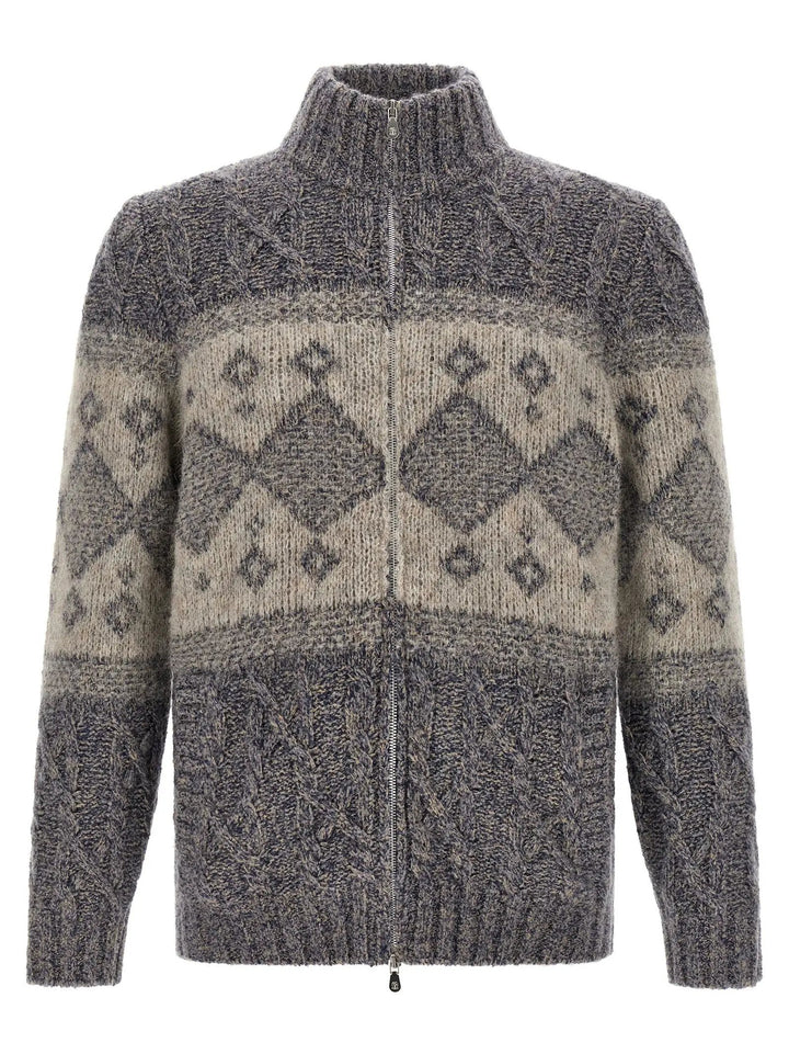 Brunello Cucinelli Sample Sale | Brunello Cucinelli Gray Virgin Wool Cardigan - | Designer outlet