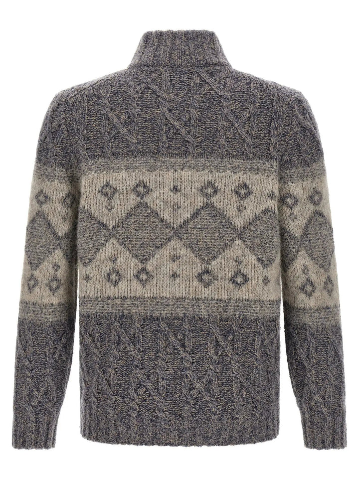 Brunello Cucinelli Sample Sale | Brunello Cucinelli Gray Virgin Wool Cardigan - | Designer outlet