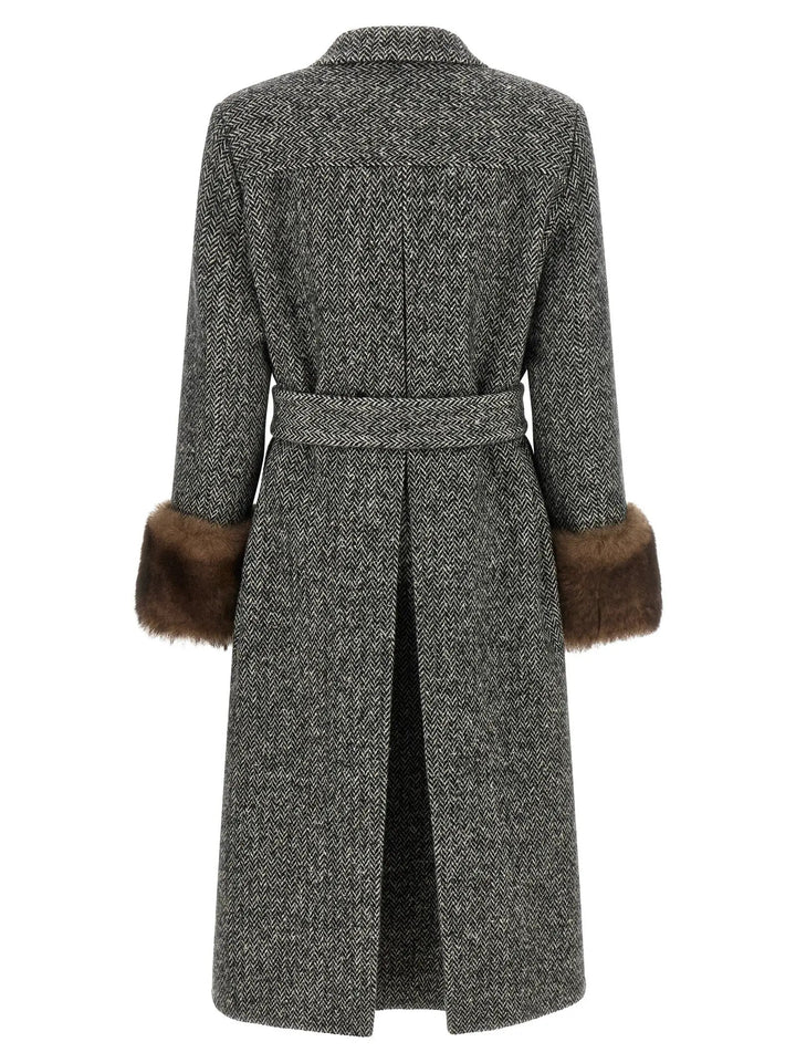 Valentino Garavani Sample Sale | Valentino Garavani Bicolor Virgin Wool Coat - | Designer outlet