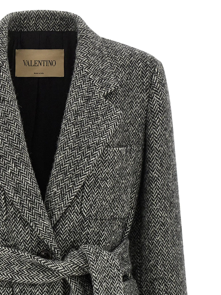 Valentino Garavani Sample Sale | Valentino Garavani Bicolor Virgin Wool Coat - | Designer outlet