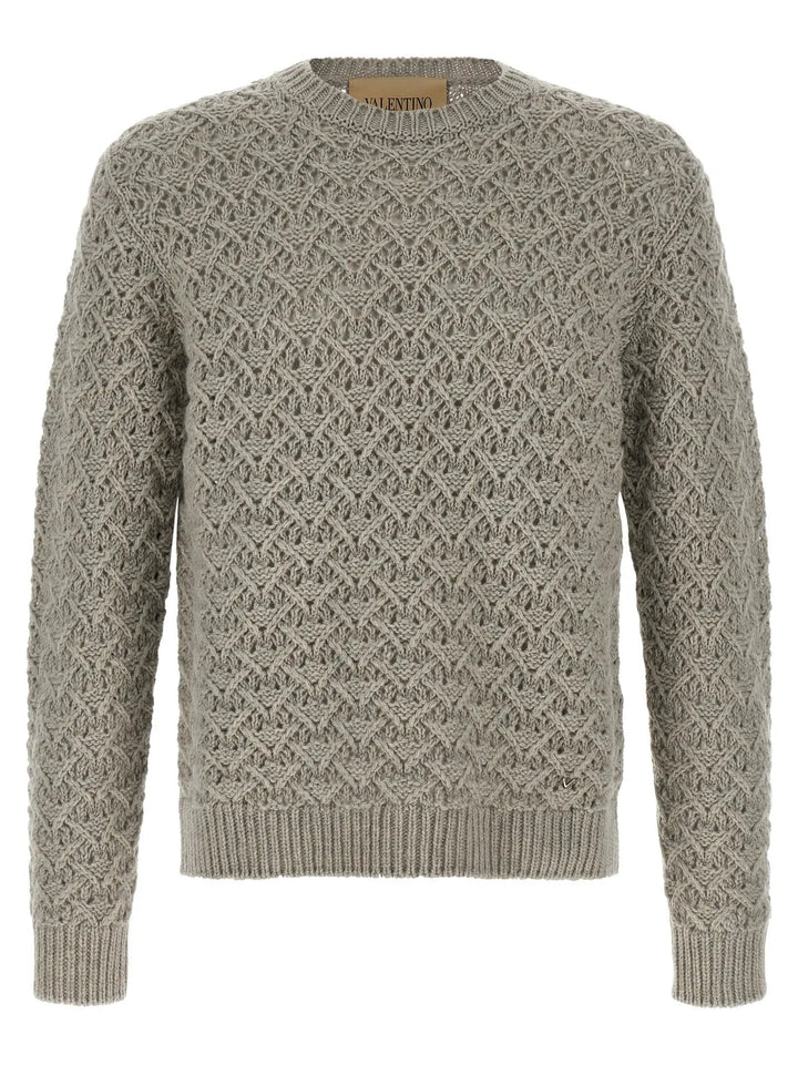 Valentino Garavani Sample Sale | Valentino Garavani Gray Virgin Wool Cardigan - | Designer outlet