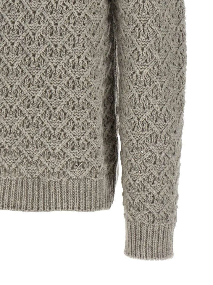 Valentino Garavani Sample Sale | Valentino Garavani Gray Virgin Wool Cardigan - | Designer outlet