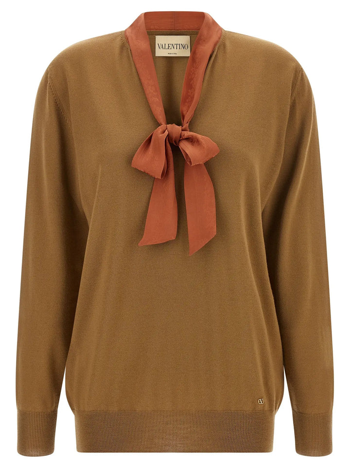 Valentino Garavani Sample Sale | Valentino Garavani Brown Cashmere Cardigan - | Designer outlet